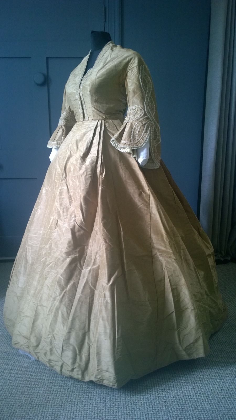 Watered sales silk dress